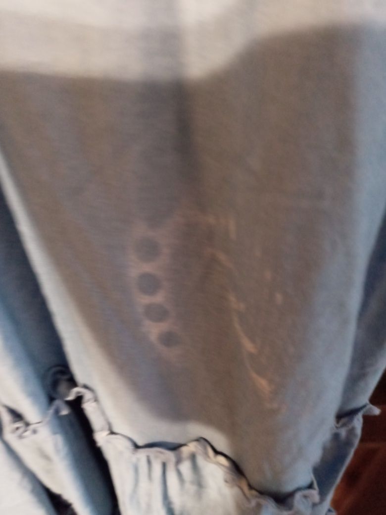 Sukienka dluga z metka M falbany jeans lekki
