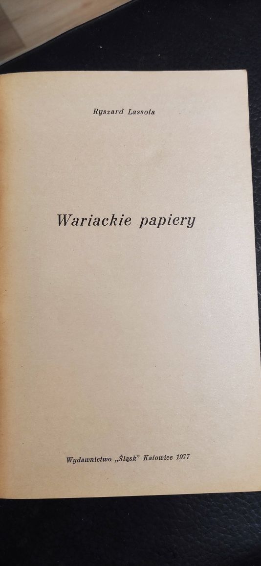 "Wariackie papiery" Ryszard Lasota