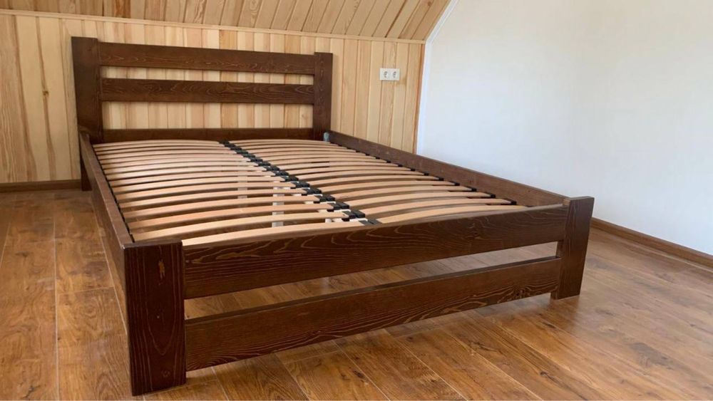 Ліжко з цільного дерева, Кровать з дерева 140х200