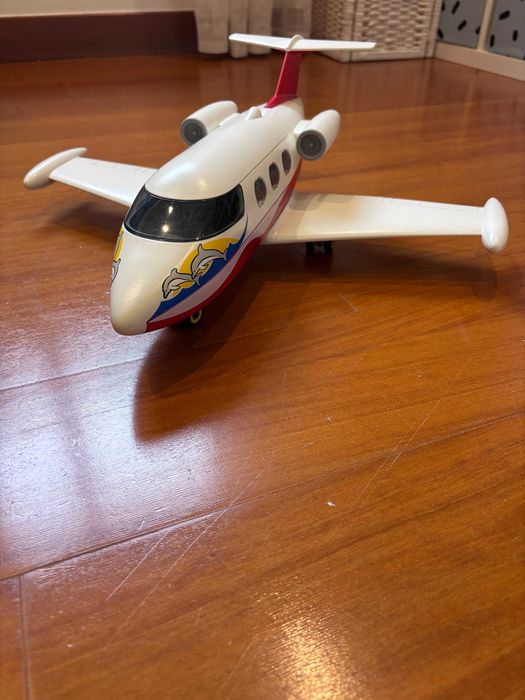 Avião da Playmobil com piloto e passageiro