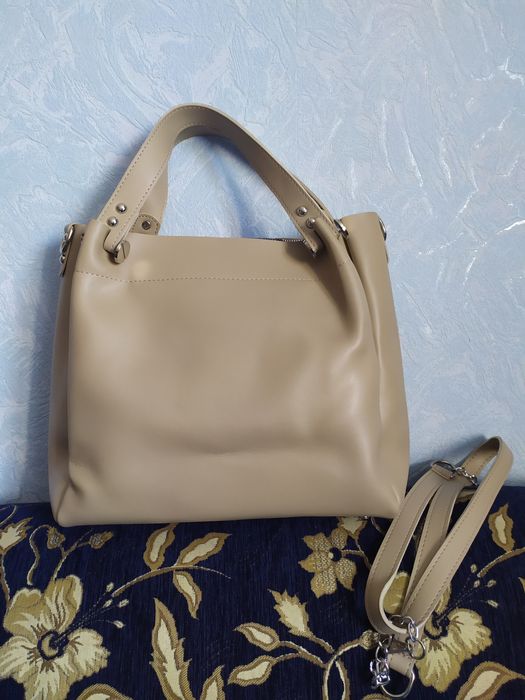 Сумка шопер у бежевому кольорі made in Ukraine