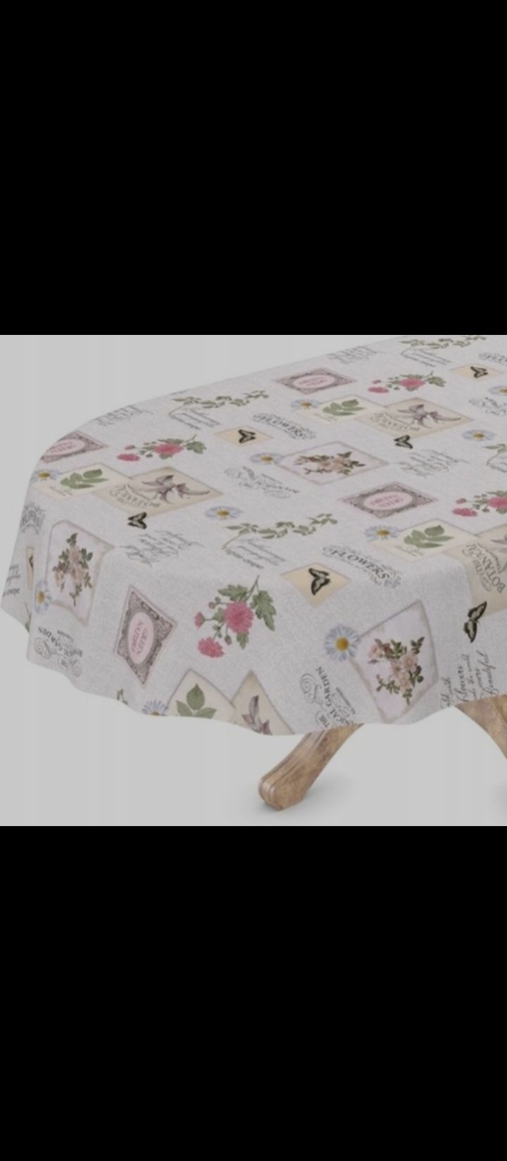 Cerata obrus owalny kształt 200x130 cm gruba z filcem