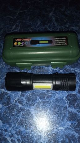 Тактичний акумуляторний ліхтарик usb, фонарик