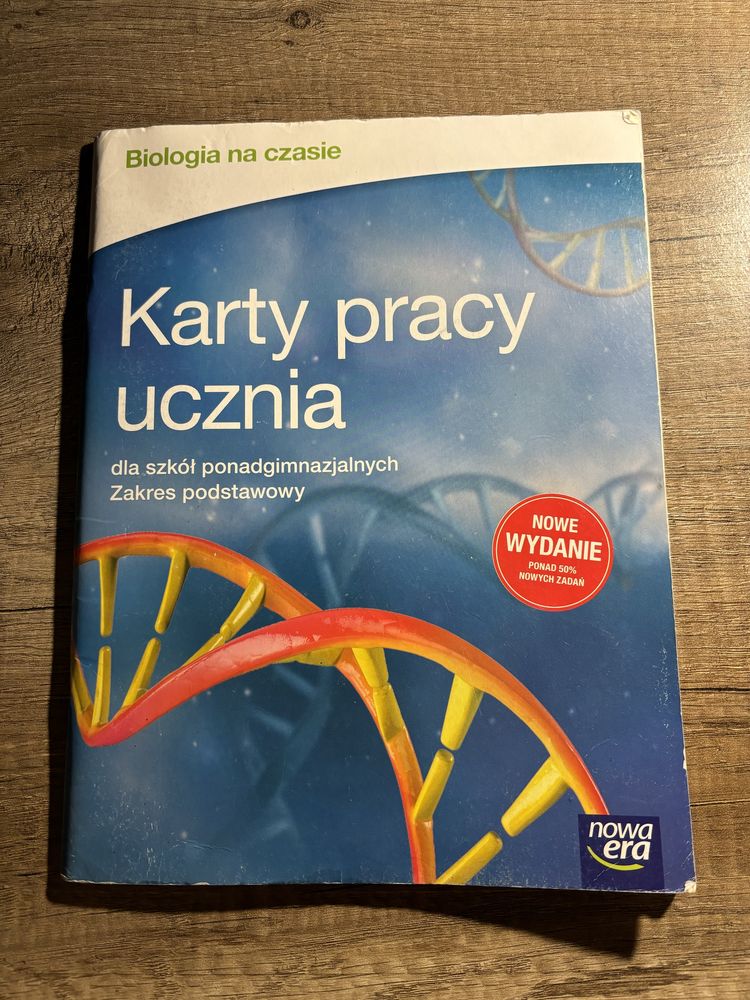 Karty pracy ucznia, podstawa, biologia na czasie, nowa era