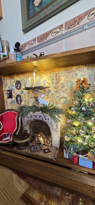 Різдвяна, новорічна композиція, мініатюра, об'ємна картина