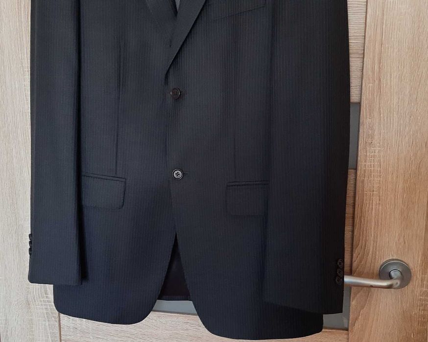 Marynarka na 182 cm, wełniana, ciemnoszara - stan idealny, jak nowa