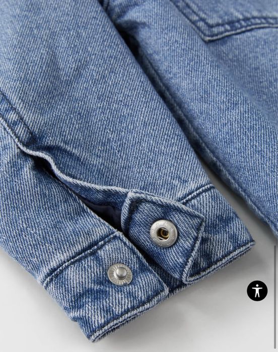 Джинсова куртка Zara на тонкій овчині
