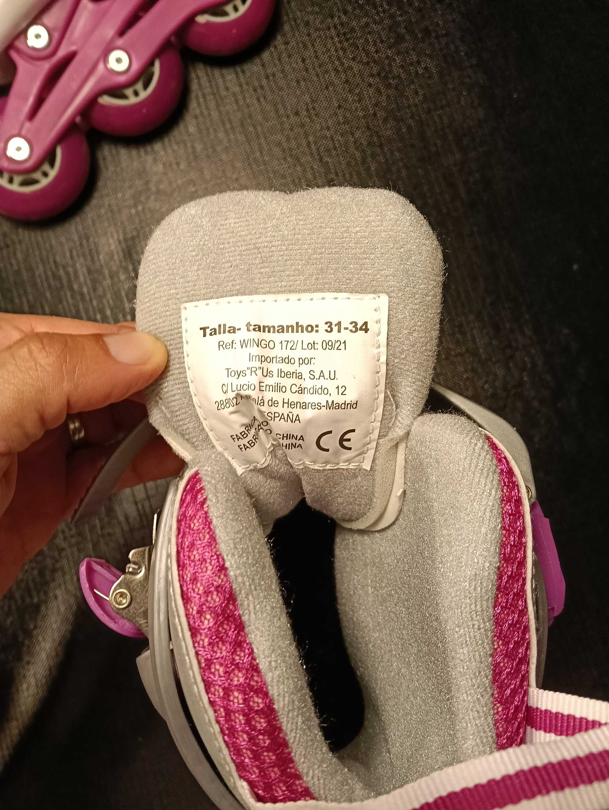 Patins em linha como novos