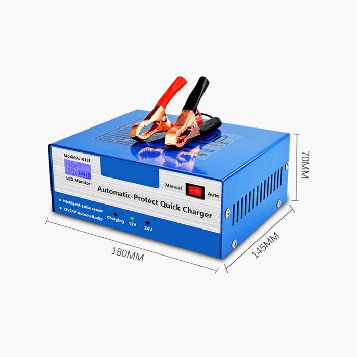Carregador e reparador de bateria Aj-618E 12/24v 200Ah NOVO