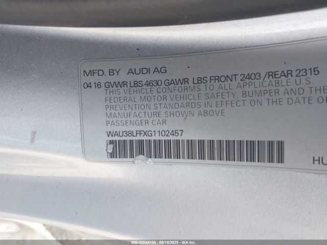 Audi A3 2.0T Premium 2016