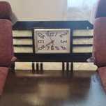 Stary zegar gabinetowy kominkowy art deco marmur