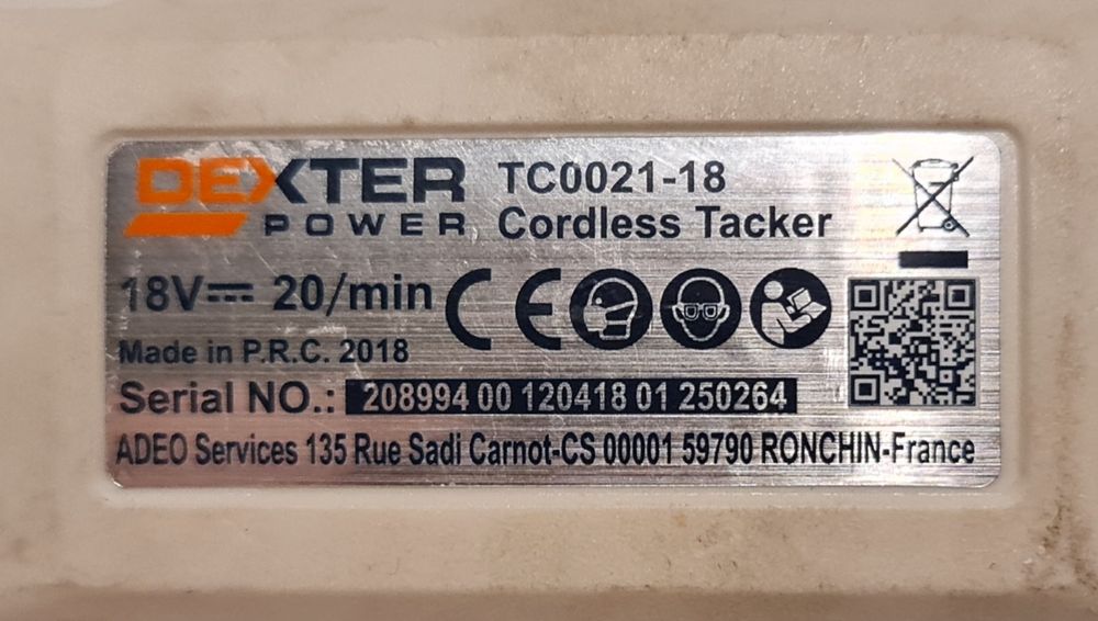 Wiertarko-wkrętarka. DEXTER POWER CDT218LD 18V plus 2 baterie 2 Ah.