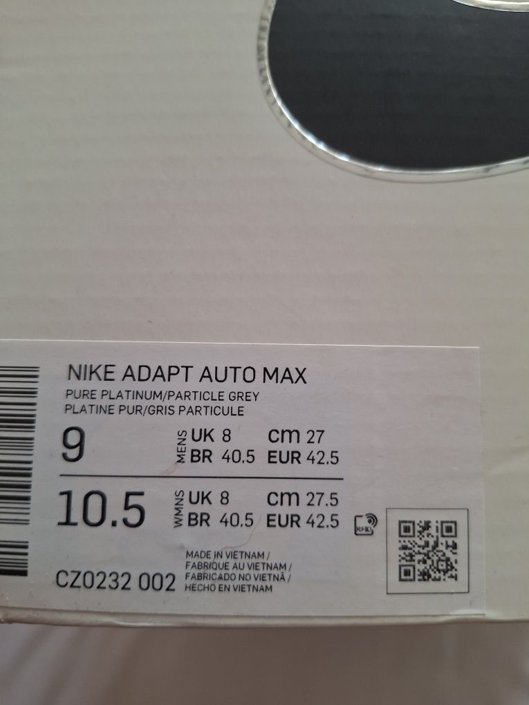 Nike adapt auto max  roz euro 42,5  100% orginalne