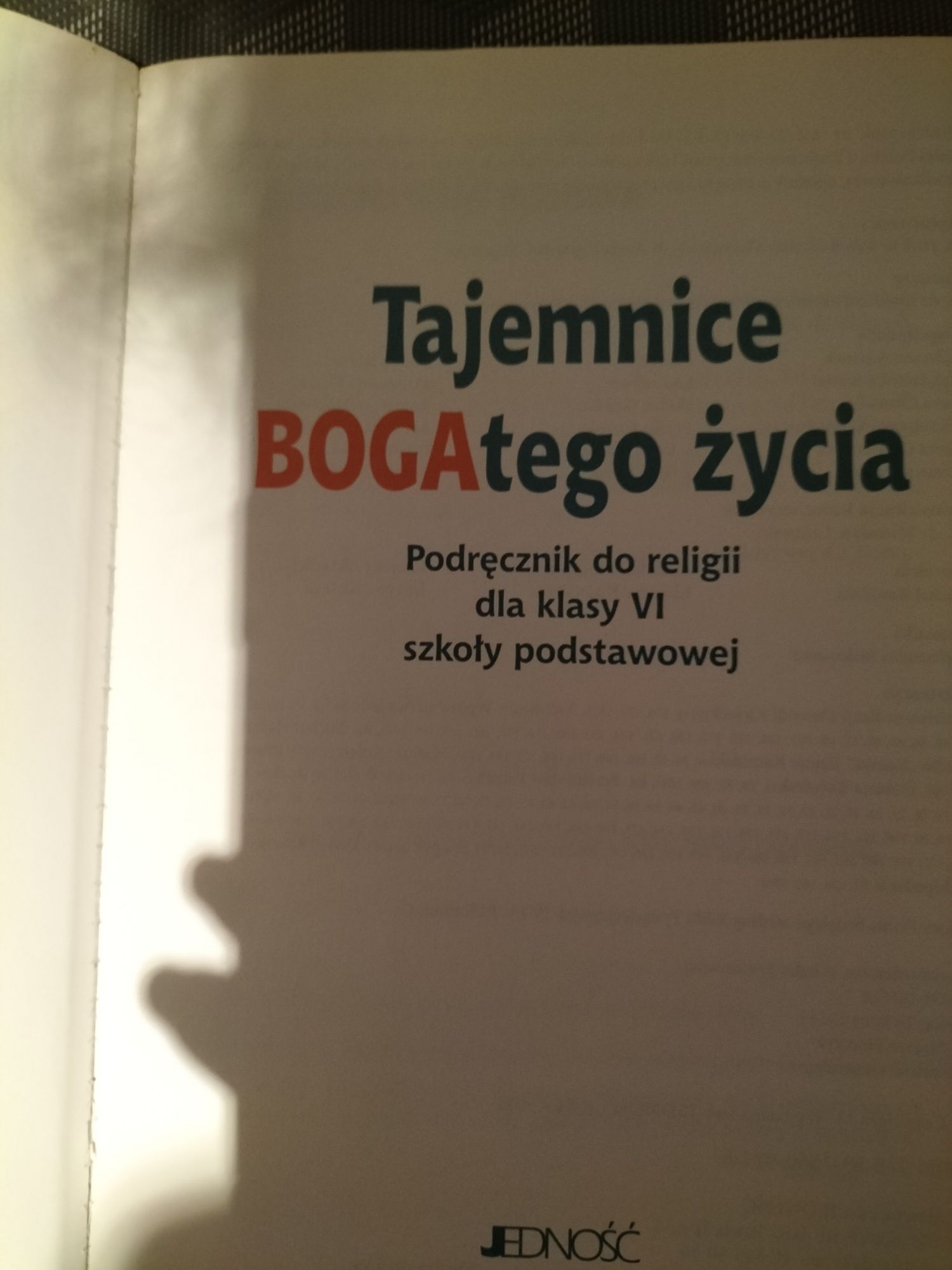 Podręcznik do religii Tajemnice Bogatego życia kl.6