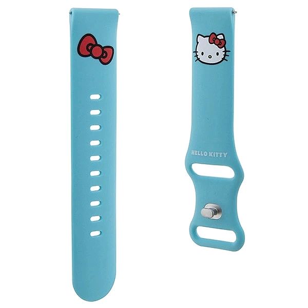 Pasek Hello Kitty Silicone Kitty Head uniwersalny 20mm - niebieski