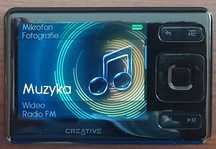 Odtwarzacz MP3 Creative ZEN 4GB, czarny. W pełni sprawny.