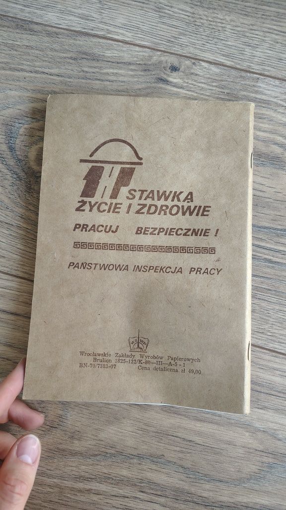 Stary zeszyt PRL Vintage słonecznik