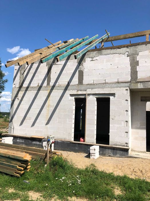 budowa stanów surowych, fundamenty , płyty fundamentowe, mury, więźby