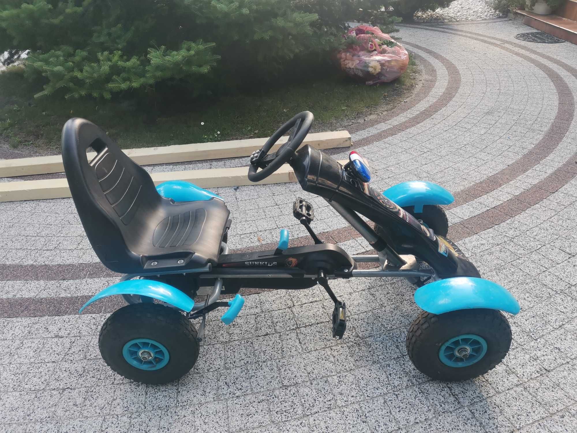 Gokart na pedały dla dziecka niebieski