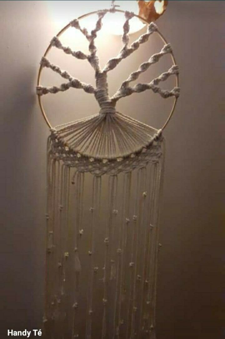 Peças artesanais em macramé