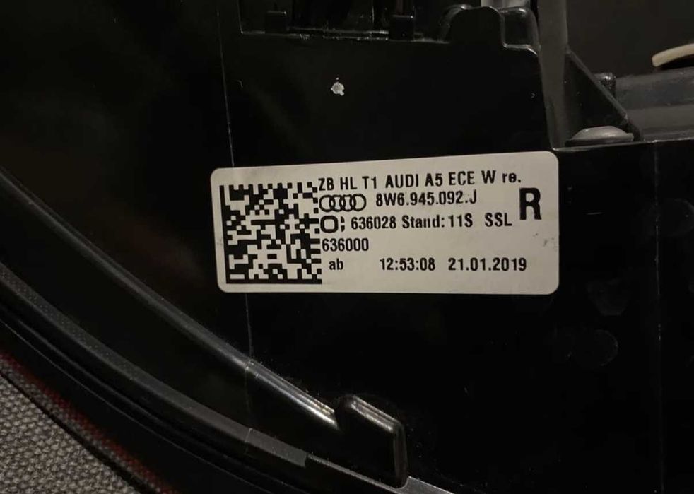 Европейские задние стопы Audi A5 S5 8W / 8W F5 8W6 EU MATRIX 2016-2024