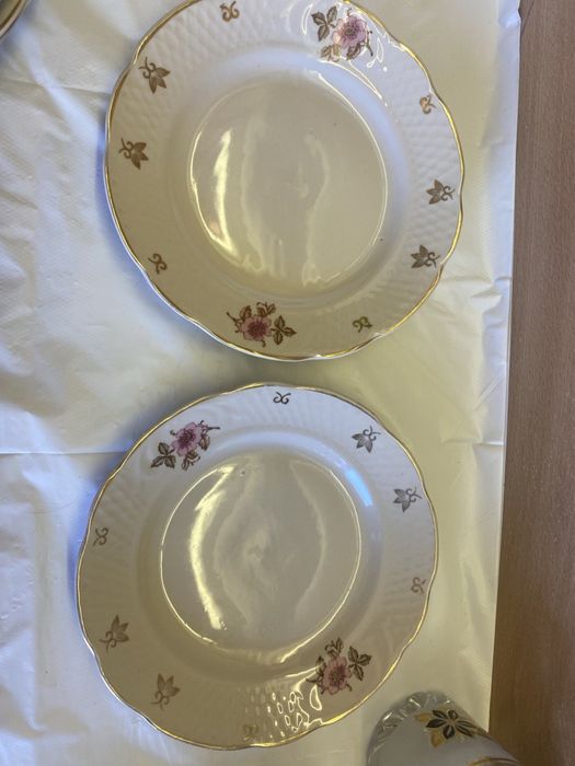 Комплект з 6 радянських фарфорових тарілок. Коростень