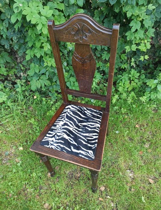 Krzesła 6 szt. zebra brązowe