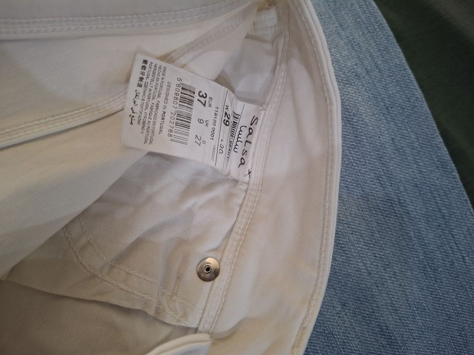 Calça de ganga branca,  marca Salsa