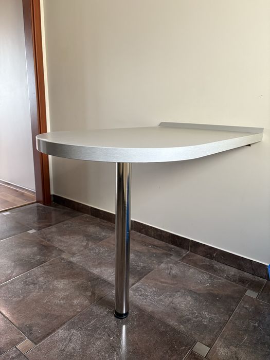 Stolik stół kuchenny, przykrecany do scianny szary