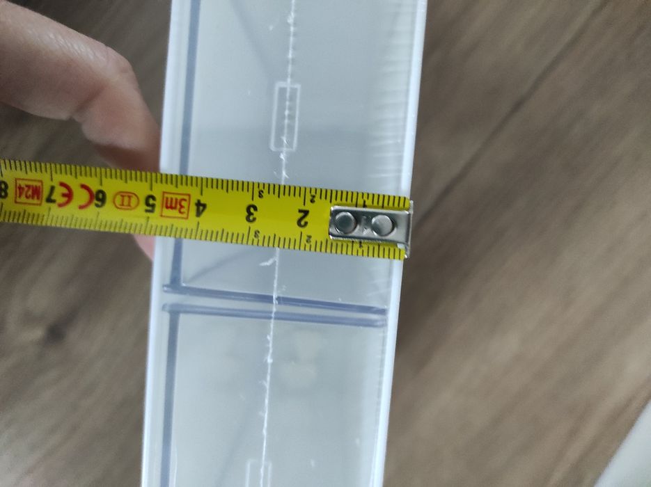 3 organizery białe plastikowe komplet