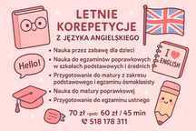Korepetcje język angielski- okres letni