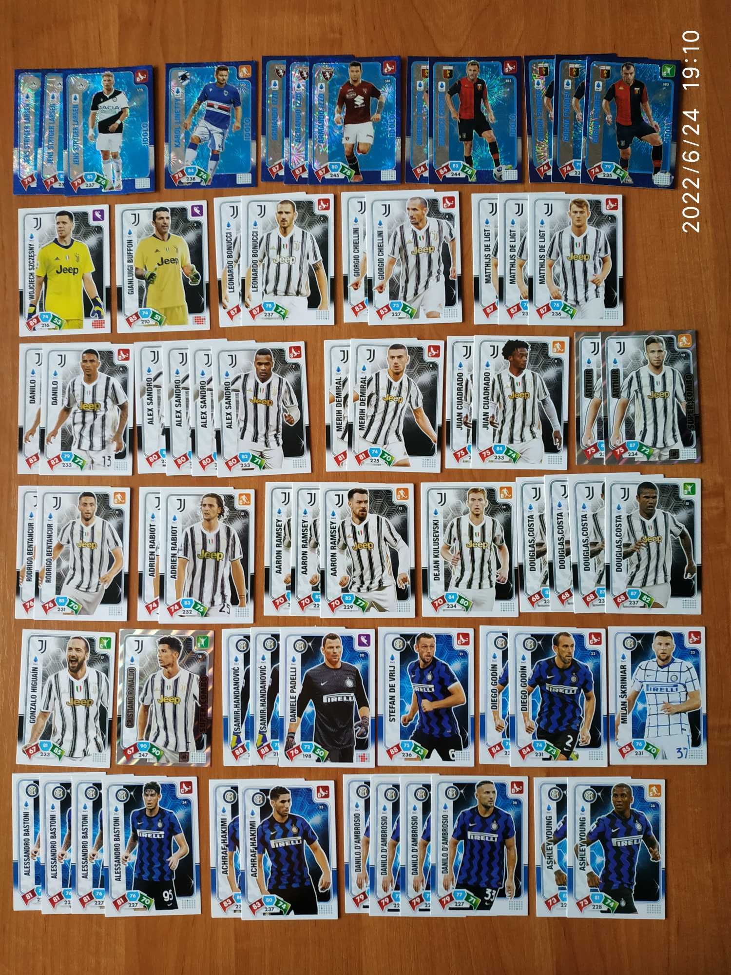 Panini Calciatori Adrenalyn XL 2020/21 - zestaw 419 kart (Top Player)