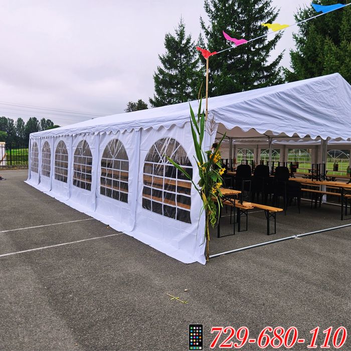 Wynajem namiotu imprezowego 6x12, 5x8 + stoły, krzesła, oświetlenie !