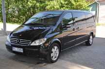 WYNAJEM Busa Wypożyczenie Mercedes Viano 7-8os. Full Automat Skóry DVD