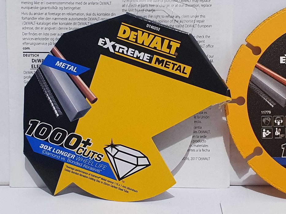 Tarcza do metalu DEWALT 125mm diamentowa Super Jakość stal inox żeliwo