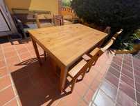 Conjunto mesa e cadeiras madeira ikea