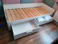 ŁÓŻKO IKEA BRIMNES Rama 2 szufladami, biały, 80x200 cm