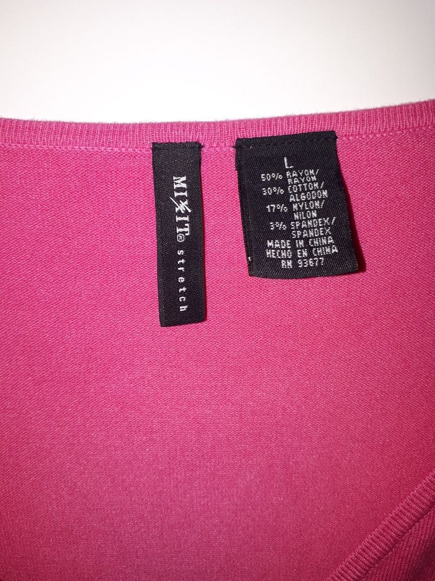 Nowy Sweterek damski, bluzka MIXIT, różowy, r.40