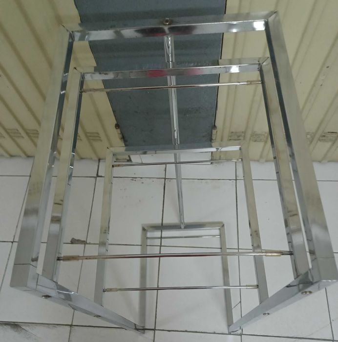 Estante metalica prateleiras vidro temperado WC