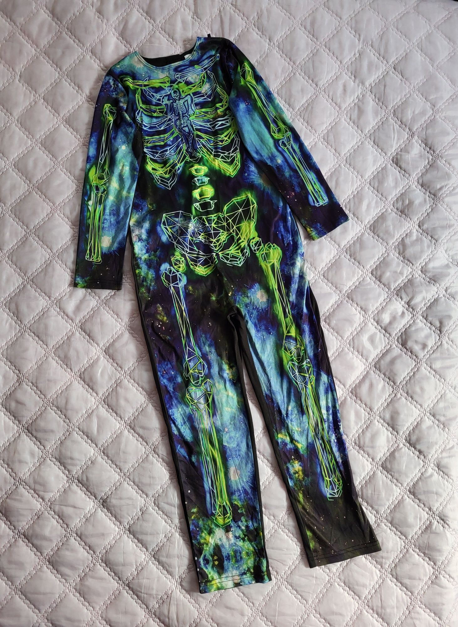 Карнавальний костюм светящийся скелет, приведение, призрак монстр 9-10