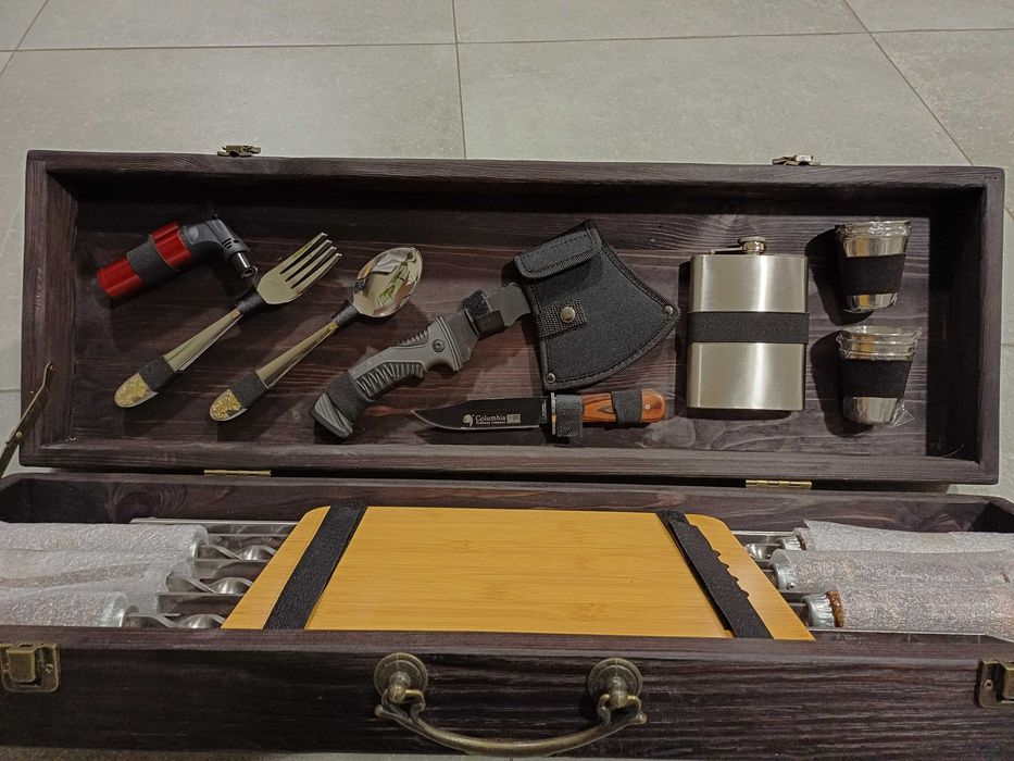 Набір для шашликів в дерев"яному кейсі