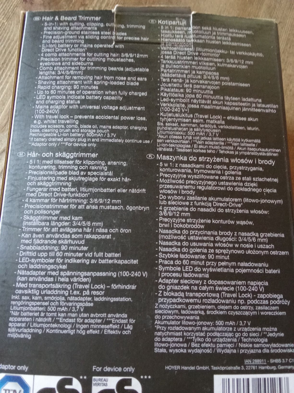 Maszynka do strzyżenia włosów i brody 5 w 1