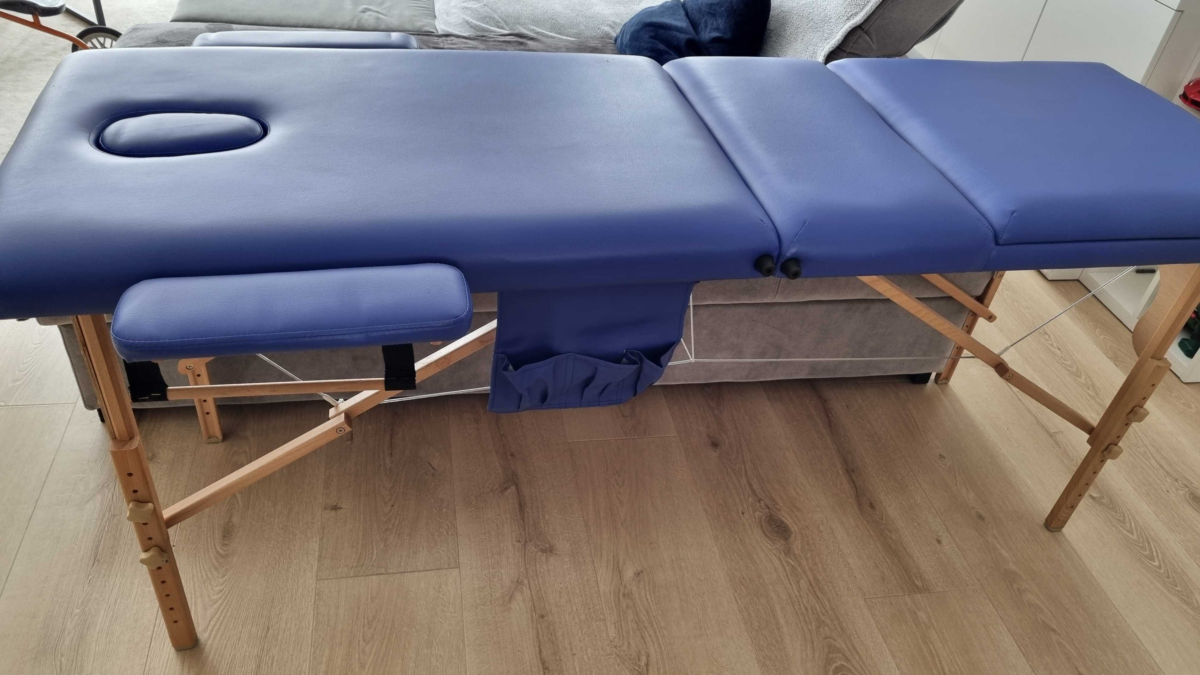 BodyFit Stół, łóżko do masażu 3-segmentowe drewniane XXL