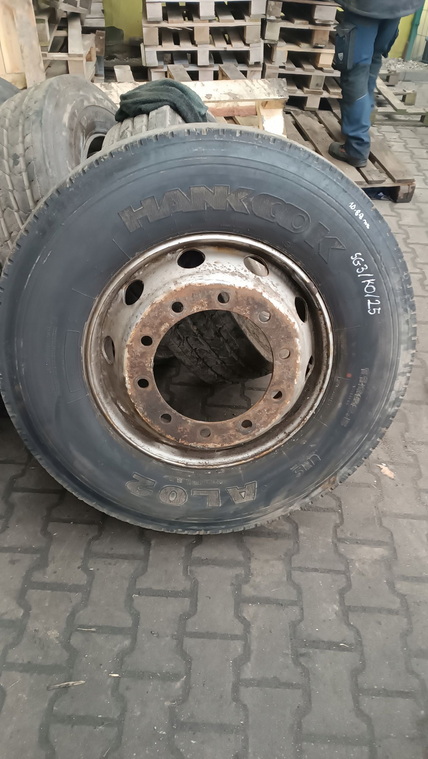 Koła Felgi 2x Opony Hankook ALO2 R22,5