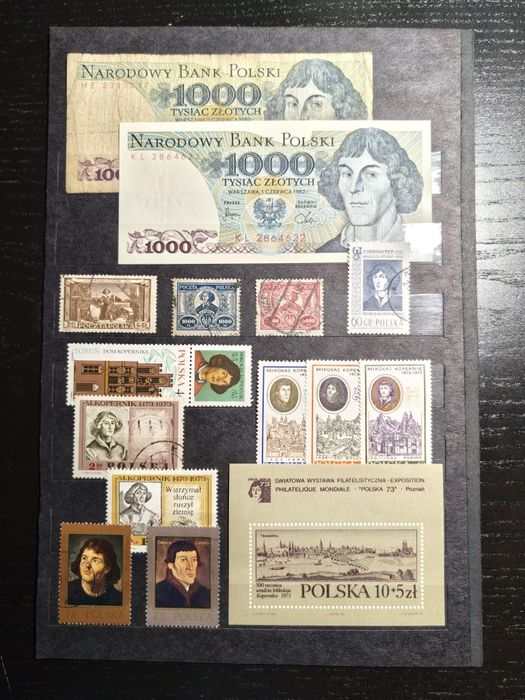 Banknoty i znaczki Mikołaj Kopernik