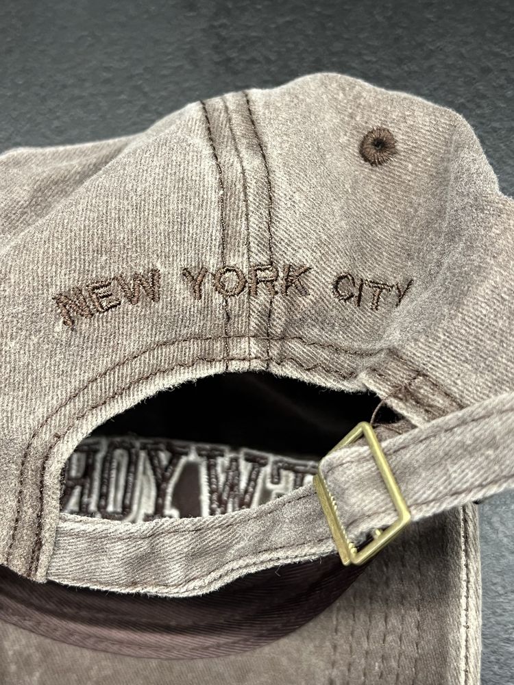 Nowa kawowym czapka z daszkiem New York bawełniana unisex vintage