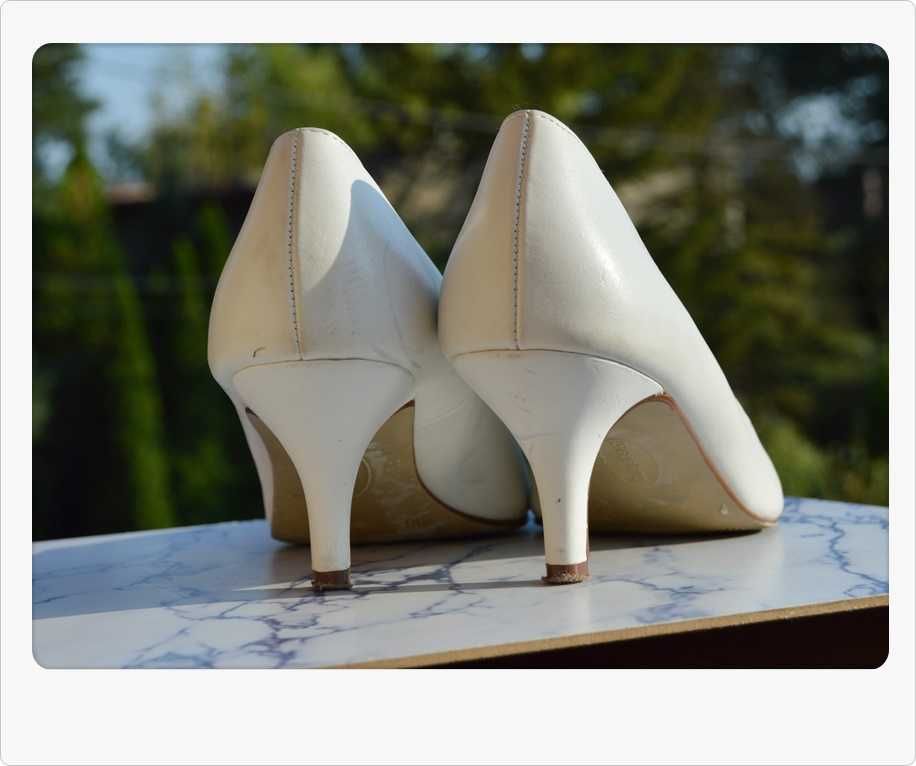 Białe szpilki Graceland rozmiar 36 wesele
