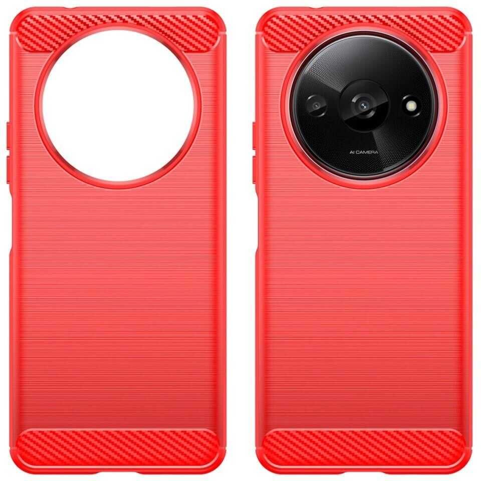 Противоударный чехол бампер для Xiaomi Redmi A3 карбон 3 цвета А3