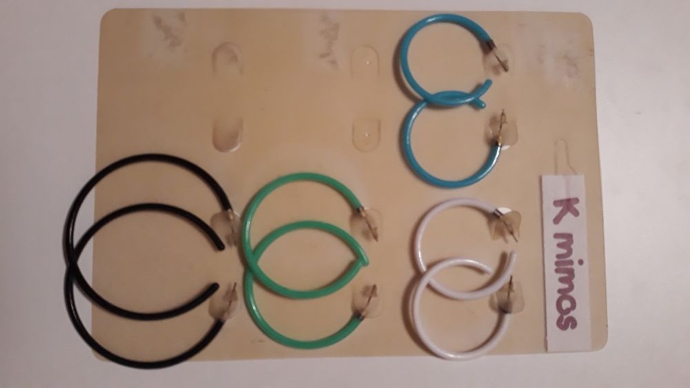 4 pares de argolas / brincos K Mimos - novas - portes incluidos