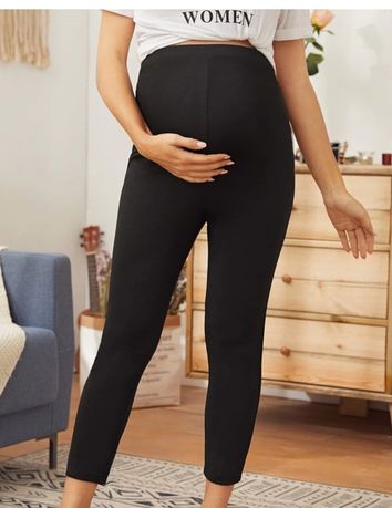 Nowe legginsy ciążowe czarne eleganckie M